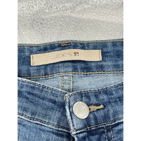 Joe's Jeans Medium Wash Blue Denim Distressed Skinny Jeans Women's Size 26 - Picture 7 of 11